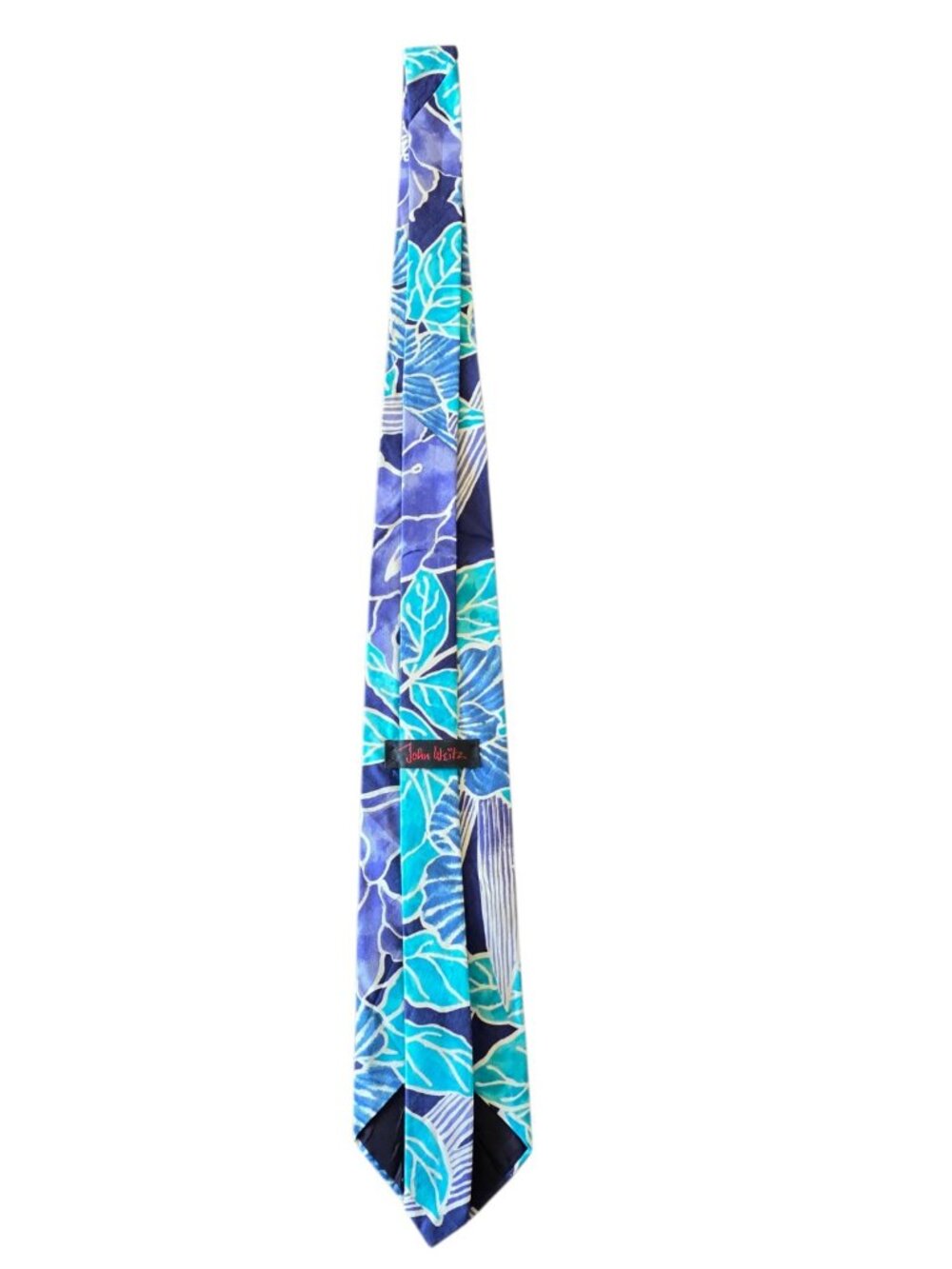 John Weitz Tropical Floral Cotton Tie Hawaiian Beach Wedding Resort Necktie - Picture 4 of 11